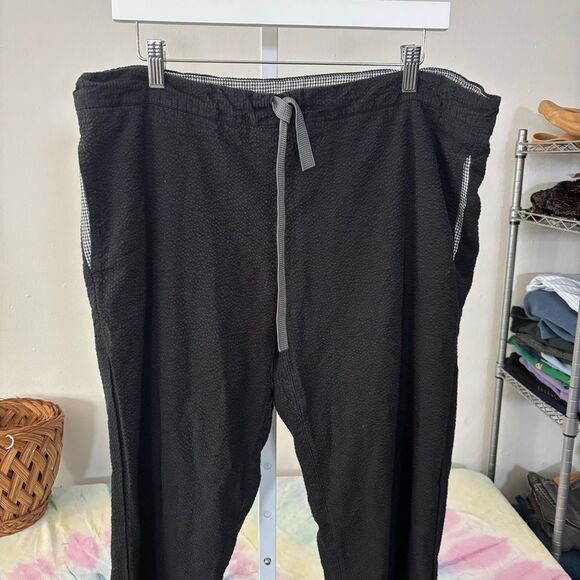 Betabrand seersucker pants casual beach drawstring size large women’s - Picture 4 of 6